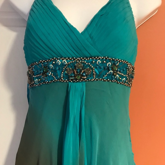 STUNNING DESIGNER SUE WONG Women’s 100% Silk Two Toned Layered Dress, 6 - Picture 2 of 7